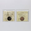 Pair of Great Britain 1901 & 1912 Farthings ICCS Certified AU50, 2pcs