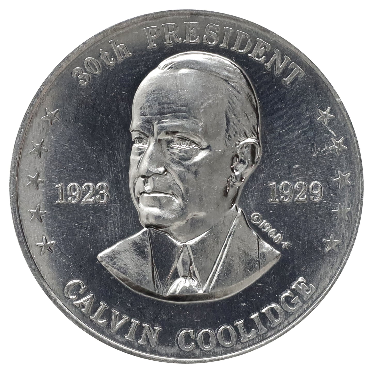 1968 Shell's Mr. President Coin Game Piece: Calvin Coolidge