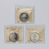 Lot of 3x 1972-1975 Canada Nickel Dollars ICCS Certified SP66, 3pcs