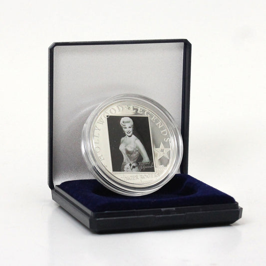 Cook Islands 2010 $5 Hollywood Legends: Ginger Rogers Sterling Silver Coin