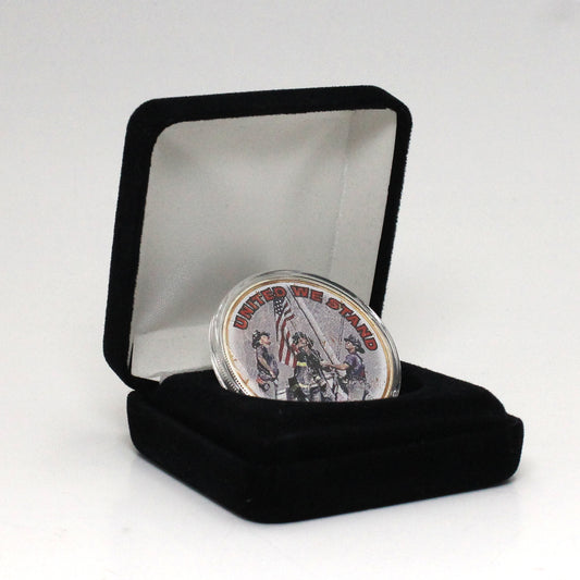"United We Stand" 9/11 First Responders Eagle 1oz. .999 Fine Silver Coin (No Tax)