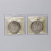 Pair of 1890 & 1921 USA Silver Dollars ICCS Certified VF30 & F15, 2pcs