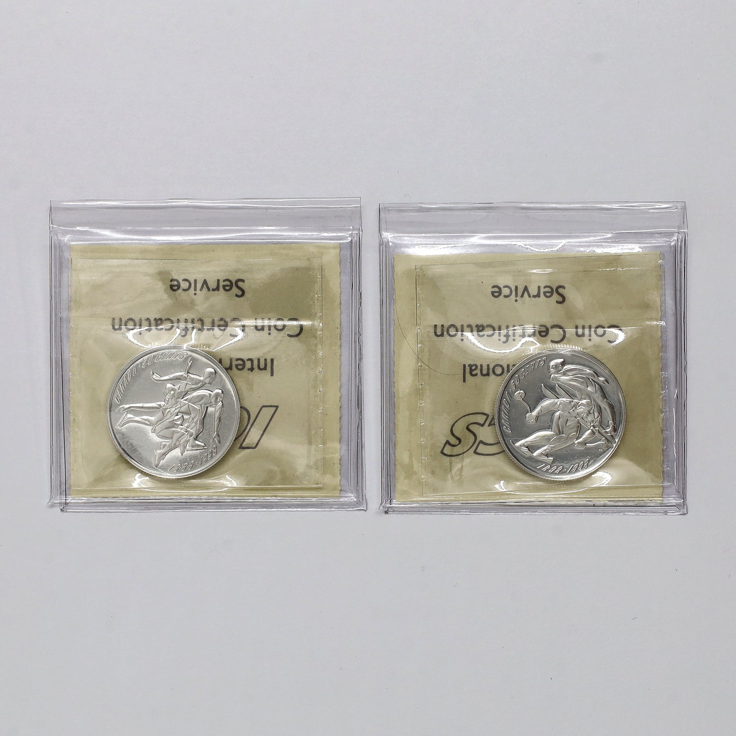 Pair of 1998 Canada 50-cent Sport Series Sterling Silver Coins ICCS Cert. PF67 UHC, 2pcs