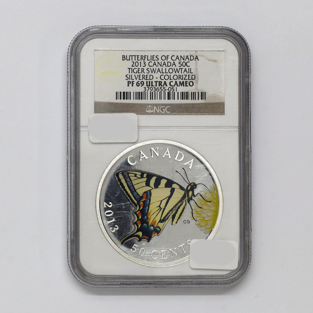 2013 Canada 50-cent Butterflies - Tiger Swallowtail NGC Certified PF69 UHC (Scuffed)