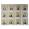 Full Set of 12x 2000 Canada Millennium 25-cents Silver ICCS Cert. PF66 or PF67 UHC, 12pcs