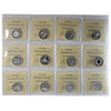 Full Set of 12x 2000 Canada Millennium 25-cents Silver ICCS Cert. PF66 or PF67 UHC, 12pcs