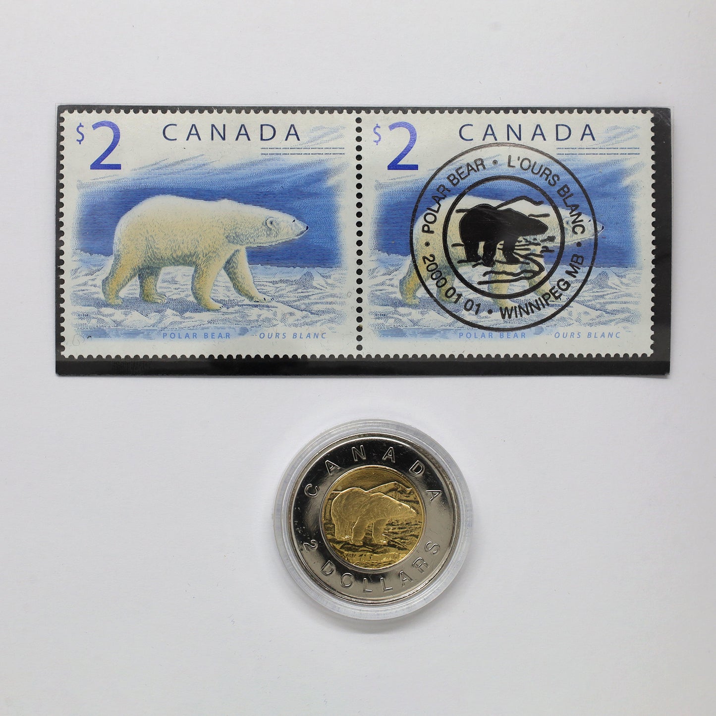 2000 Canada Polar Bear Coin and Stamp Set (Issues)