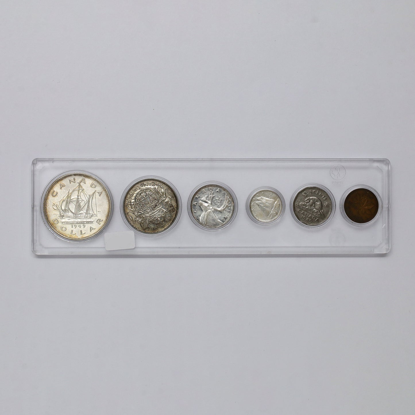 1949 Canada 6-coin Year Set in Snap Lock Case