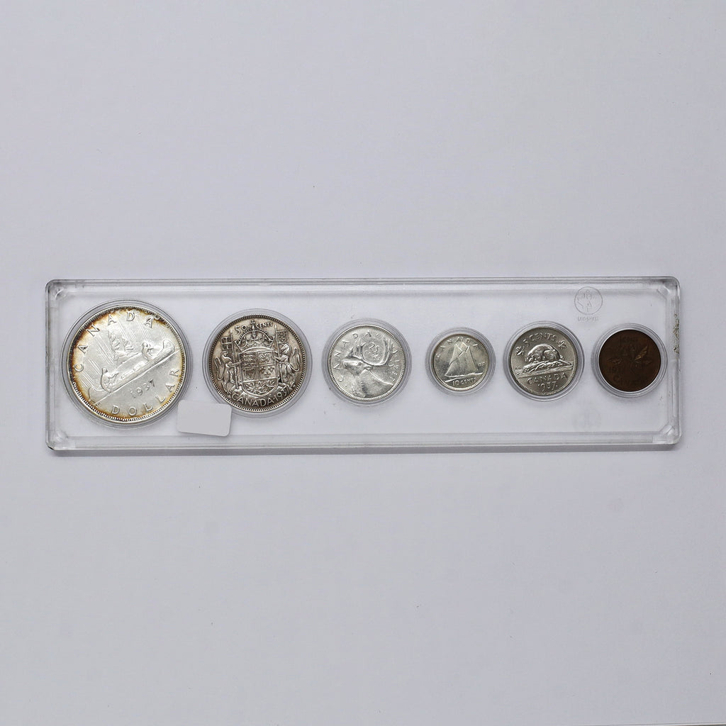 1937 Canada 6-coin Year Set in Snap Lock Case