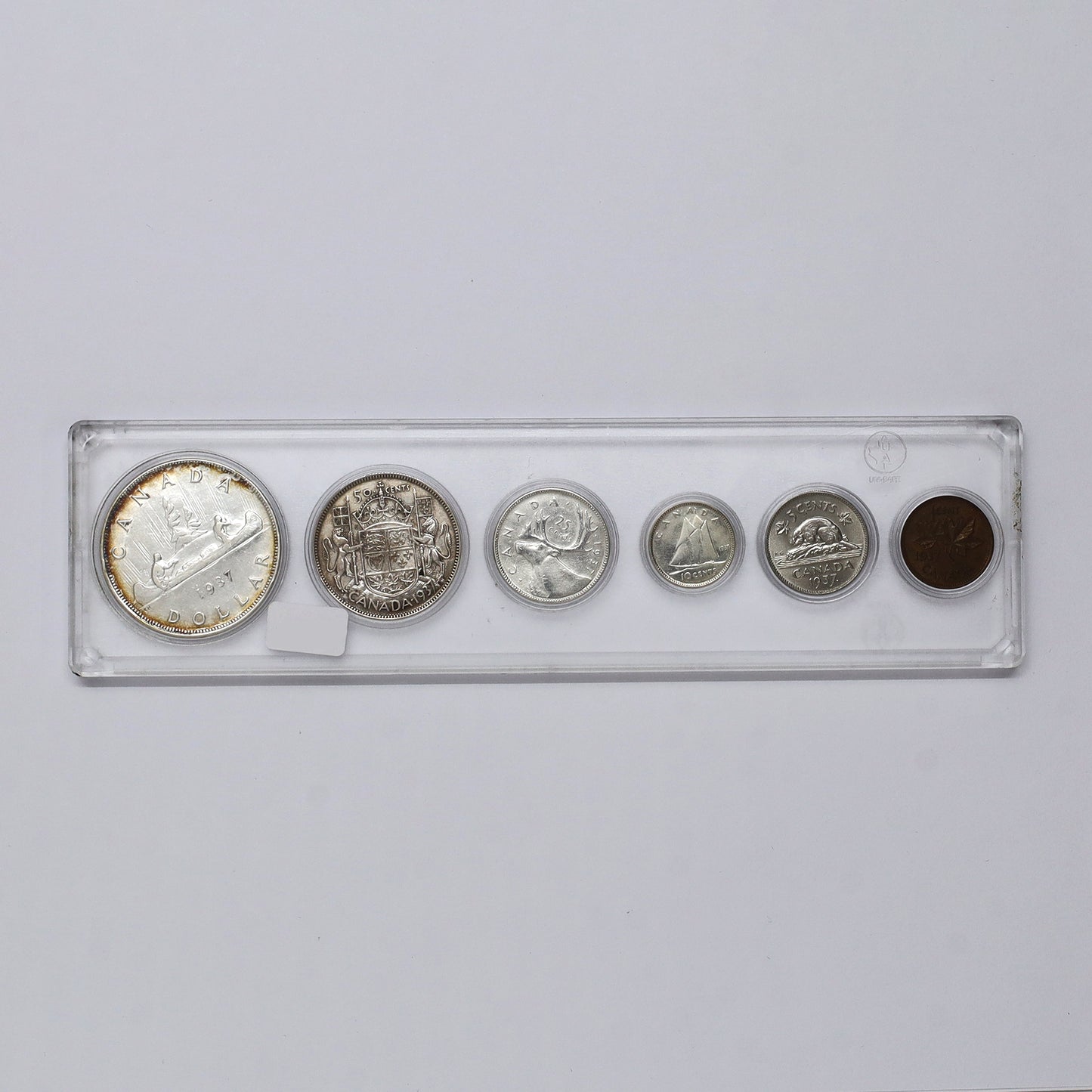 1937 Canada 6-coin Year Set in Snap Lock Case