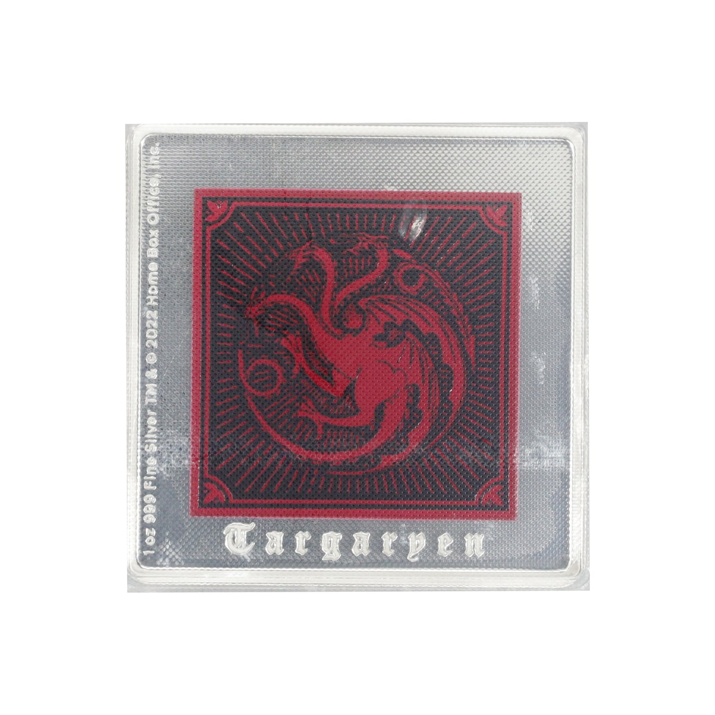 2022 New Zealand Game of Thrones Targaryen Sigil 1oz. Fine Silver Medallion (No Tax)
