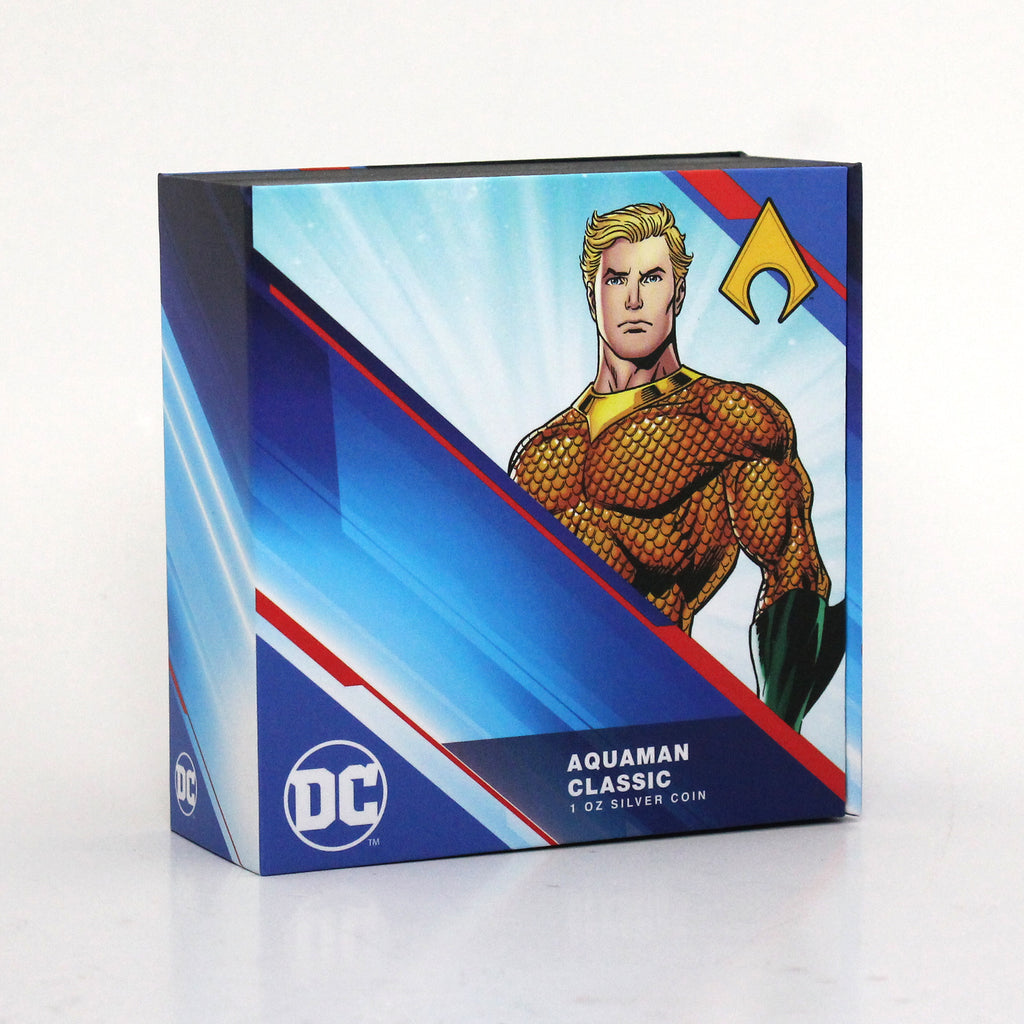 2022 Niue $2 DC Classics: AQUAMAN 1oz. Fine Silver Coin (No Tax)