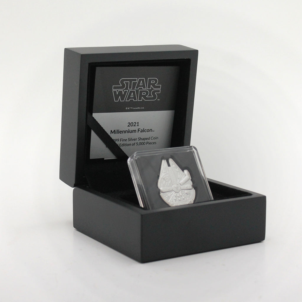 2021 Niue $2 Star Wars: Millennium Falcon Fine Silver Shaped Coin (No Tax)