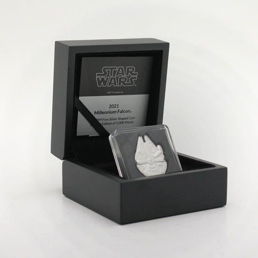 2021 Niue $2 Star Wars: Millennium Falcon Fine Silver Shaped Coin (No Tax)