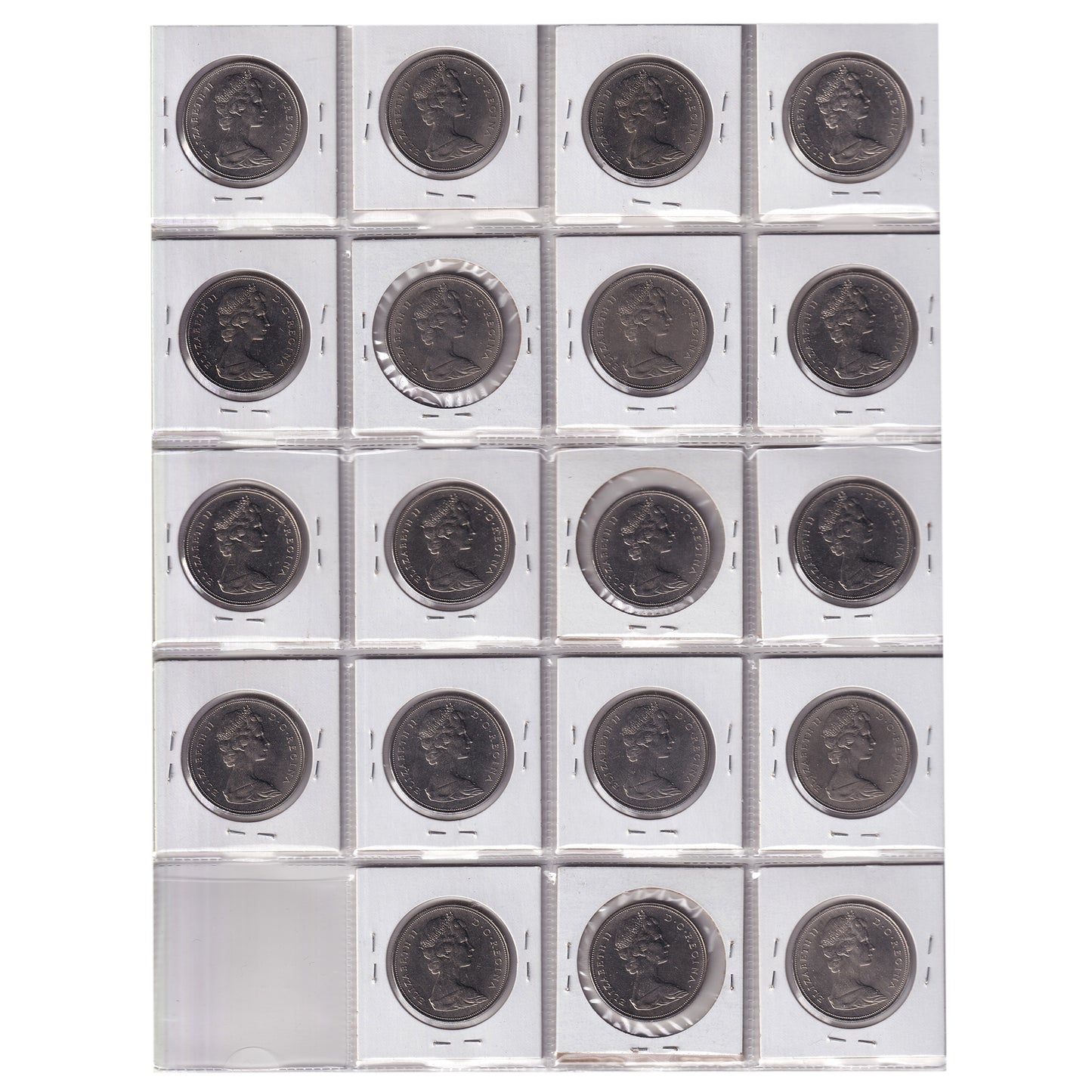 Group Lot of 19x 1968 Canada Nickel Dollars, All BU, 19pcs