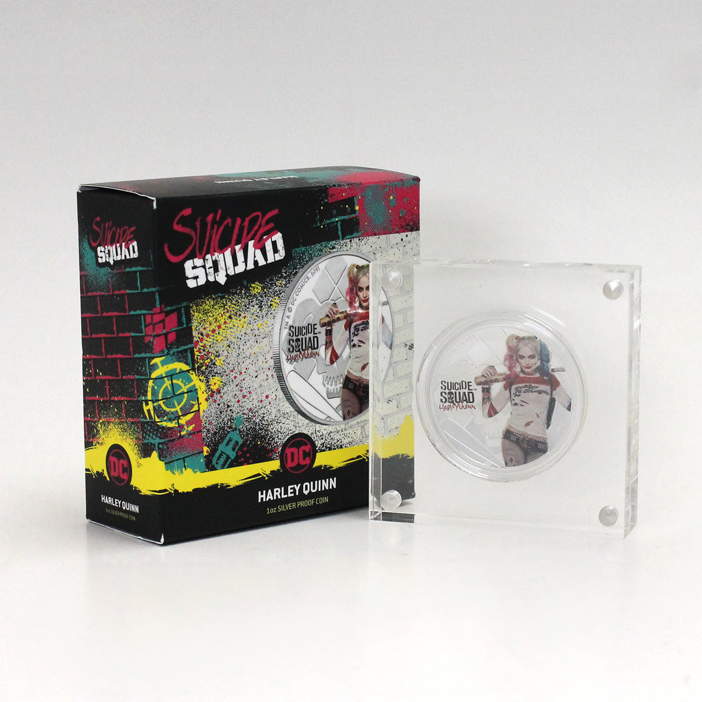 2019 Tuvalu $1 Suicide Squad 2016: Harley Quinn 1oz. Silver Coin (No Tax) minor wear