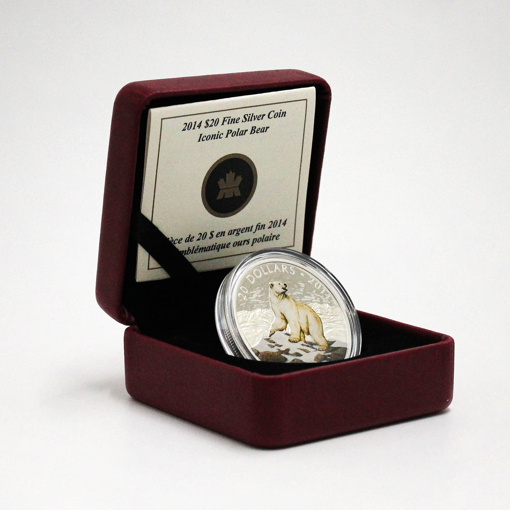 2014 Canada $20 Iconic Polar Bear Fine Silver Coin with Greeting Card (No Tax) issues