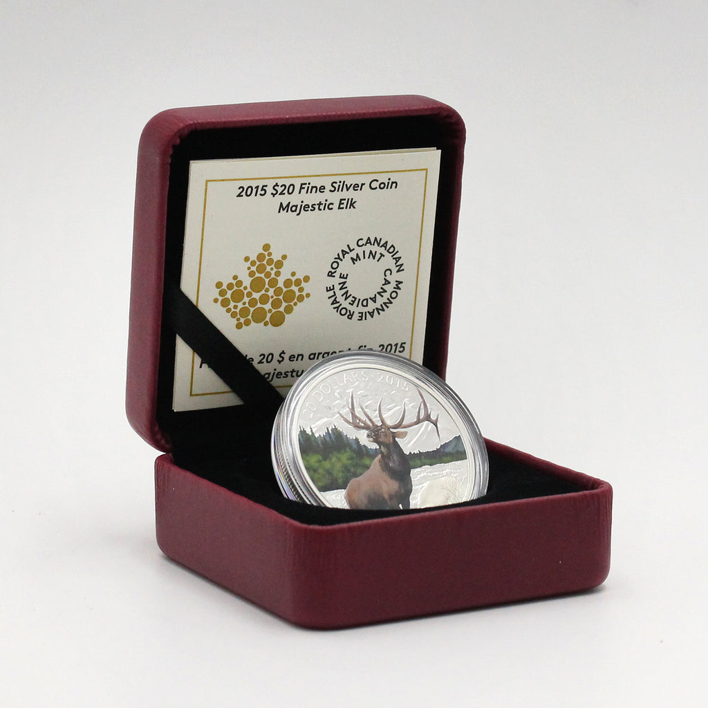 2015 Canada $20 Majestic Elk Fine Silver Coin with Greeting Card (No Tax) issues