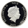 2022 Niue $2 Women in History: Marie Curie 1oz. Fine Silver Coin (No Tax) scuffed cap.