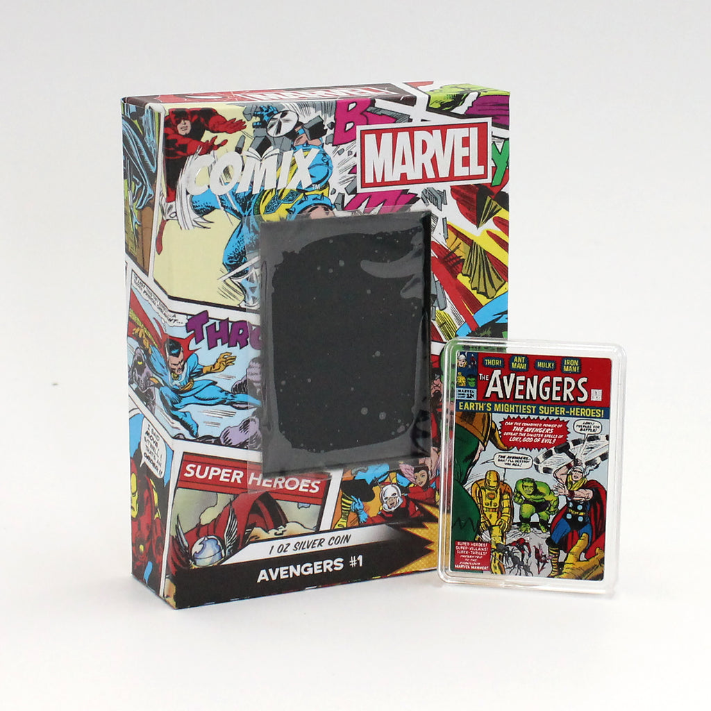 2023 Niue $2 Marvel: Avengers #1 .999 Silver Rectangular Coin (No Tax) minor issues