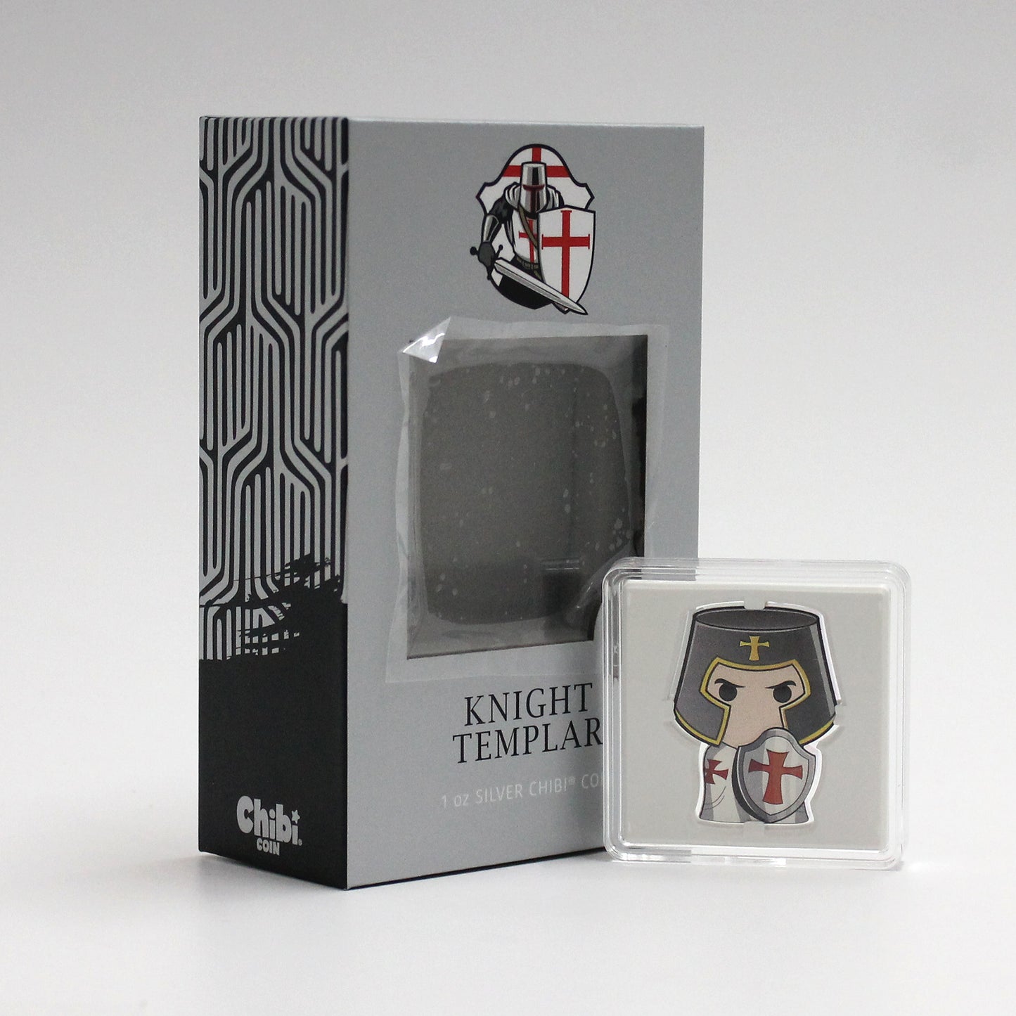 2022 Niue $2 Chibi Warriors: Templar Shaped 1oz. Fine Silver Coin (No Tax) minor wear