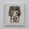 2022 Niue $2 Chibi Warriors: Templar Shaped 1oz. Fine Silver Coin (No Tax) minor wear