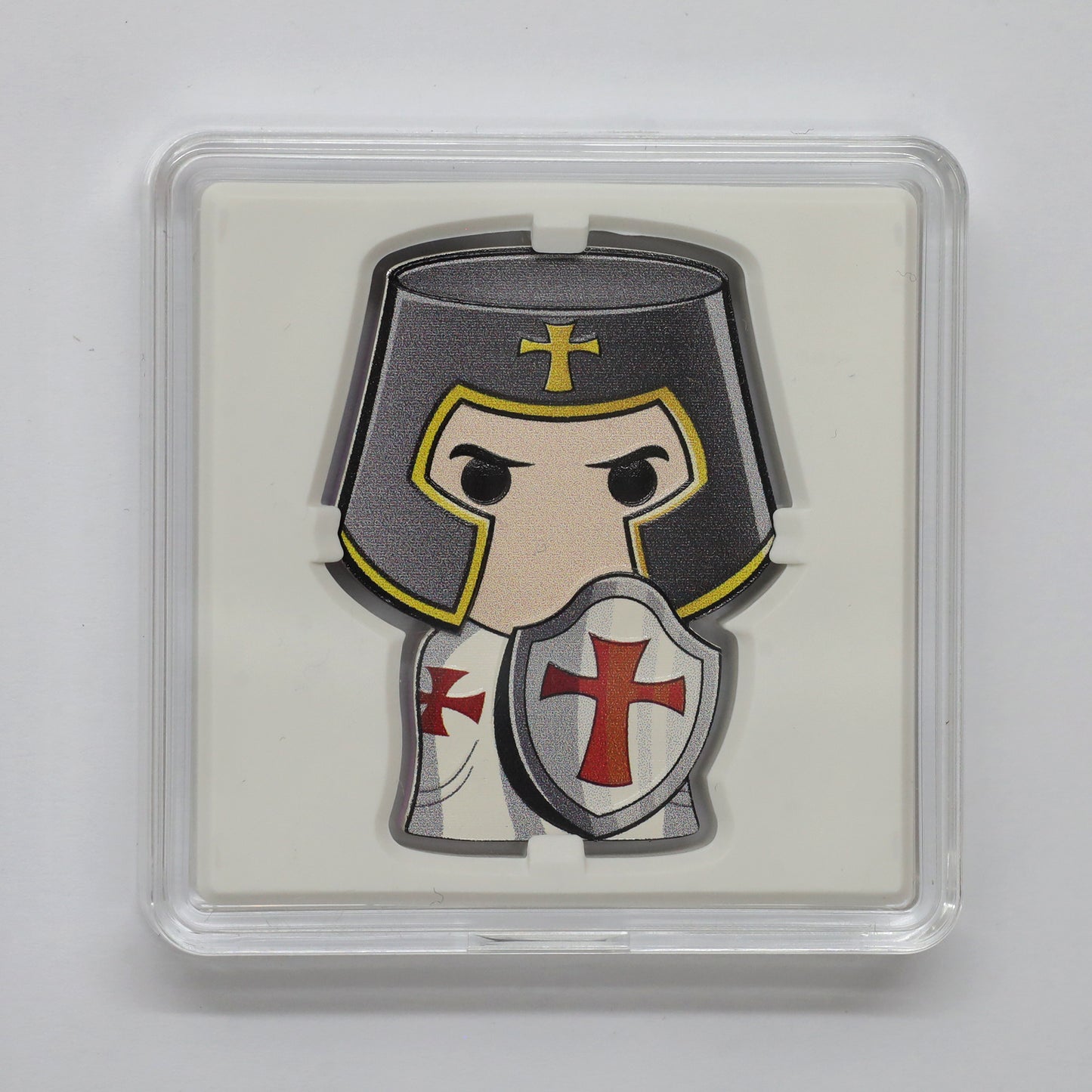2022 Niue $2 Chibi Warriors: Templar Shaped 1oz. Fine Silver Coin (No Tax) minor wear
