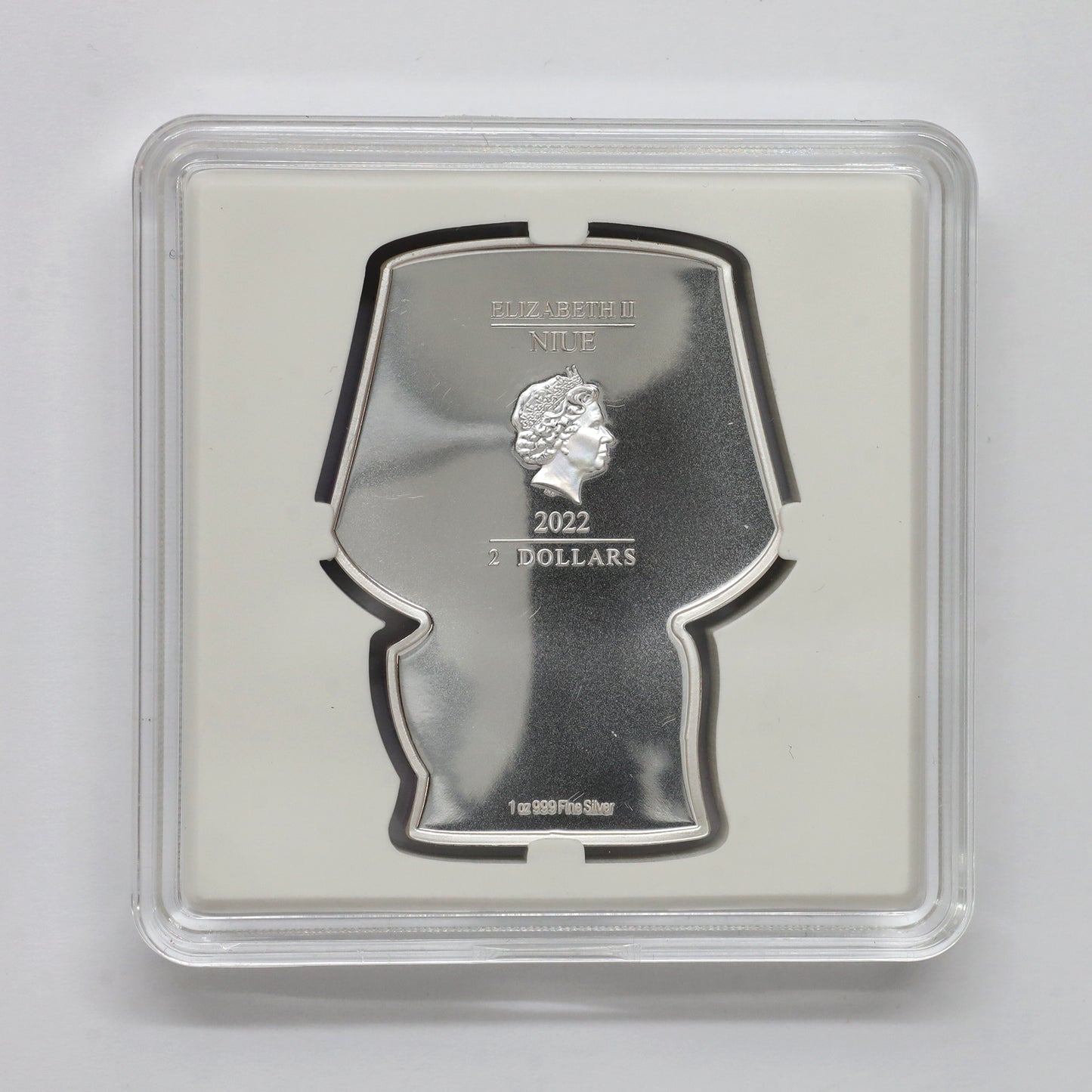 2022 Niue $2 Chibi Warriors: Templar Shaped 1oz. Fine Silver Coin (No Tax) minor wear