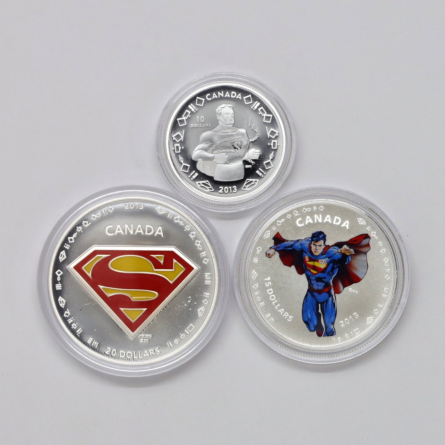 Lot of 3x 2013 Canada Iconic Superman Fine Silver Coins (No Tax) minor issues