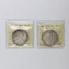 Pair of 1935 & 1936 Canada Dollars ICCS Certified EF40 & AU50, 2pcs (toning)