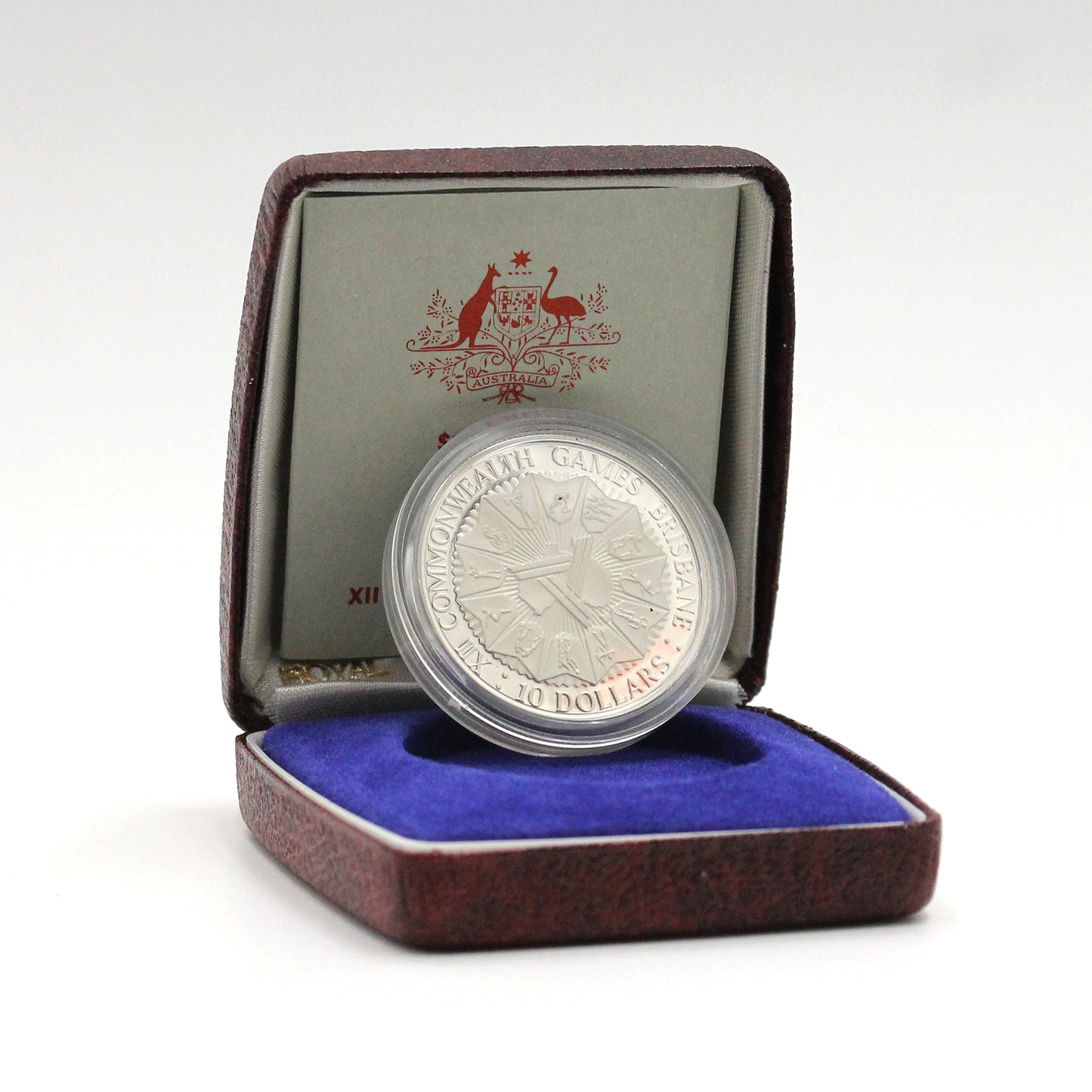 Australia 1982 $10 XII Commonwealth Games Sterling Silver Coin in Case (minor issues)