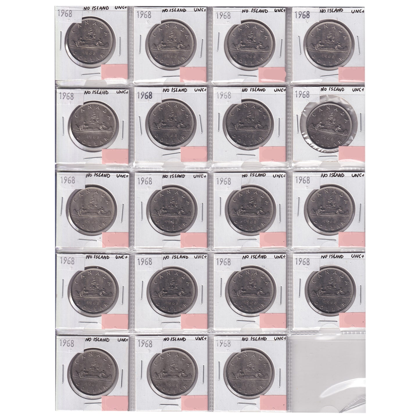 Group Lot of 36x 1968 Canada Nickel Dollars, All UNC+, 36pcs