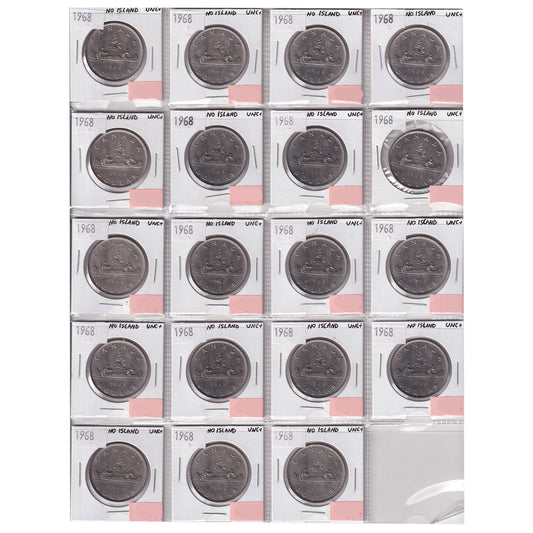 Group Lot of 36x 1968 Canada Nickel Dollars, All UNC+, 36pcs