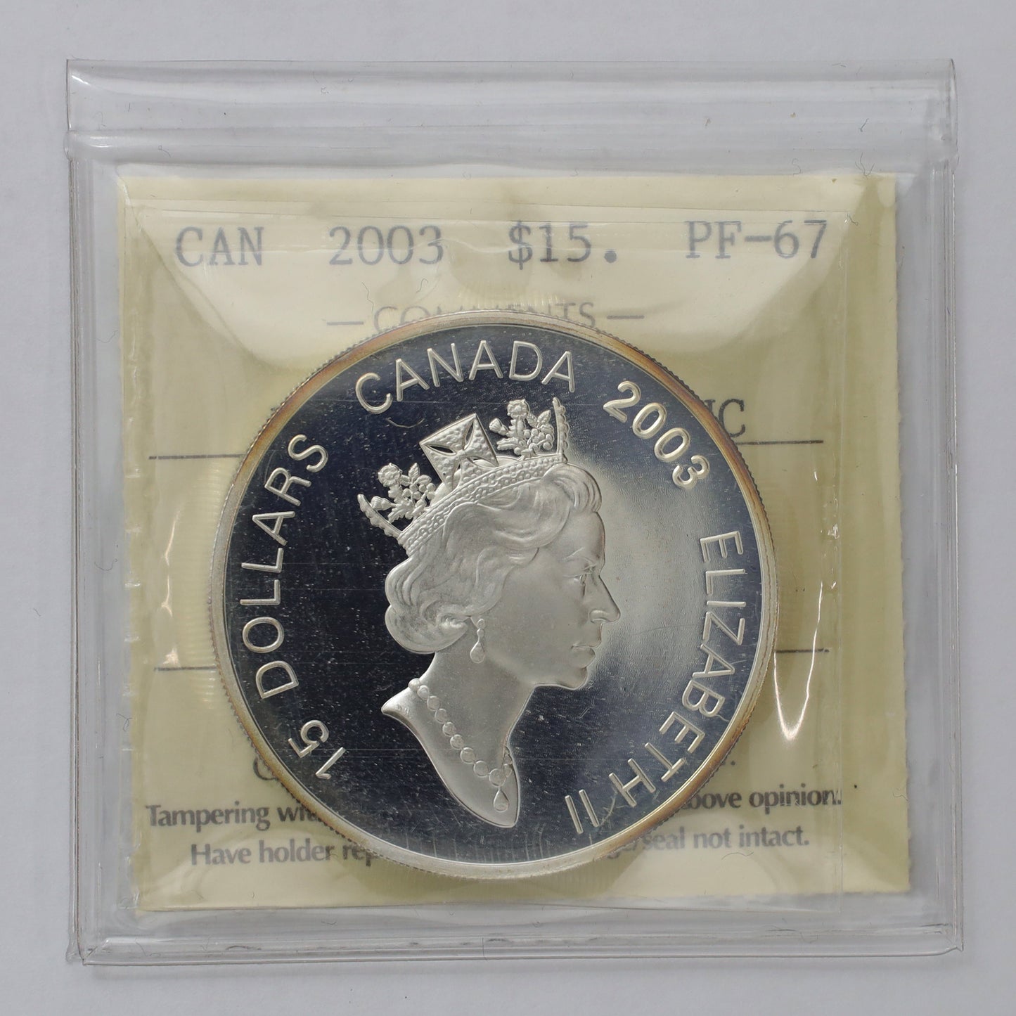 2003 Canada $15 Year of the Ram Sterling Silver & Gold Plated ICCS Certified PF67 UHC