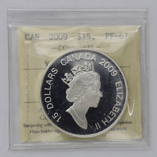 2009 Canada $15 Year of the Ox Sterling Silver & Gold Plated ICCS Certified PF67 UHC