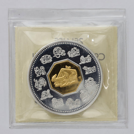 2009 Canada $15 Year of the Ox Sterling Silver & Gold Plated ICCS Certified PF67 UHC
