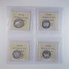 Lot of 4x 1999 50-cent Cats of Canada Sterling ICCS Cert. PF66 or PF67 UHC, 4pcs (toning)