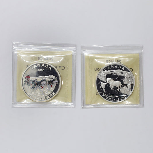 Pair of 2006 & 2011 Canada $20 & $30 Winter Sterling Silver Coins ICCS Certified PF67 UHC