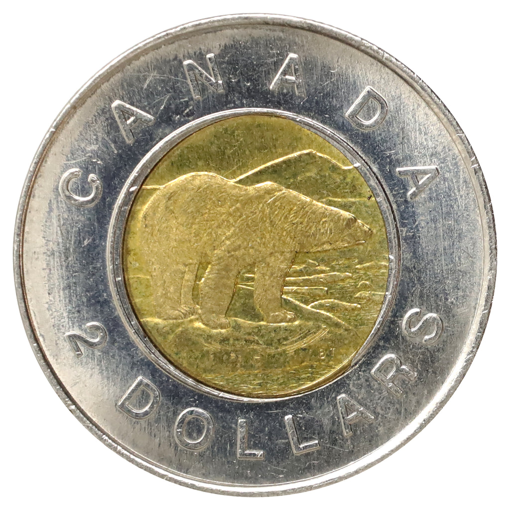 ERROR 1996 Canada Two Dollar (Struck Off Centre)