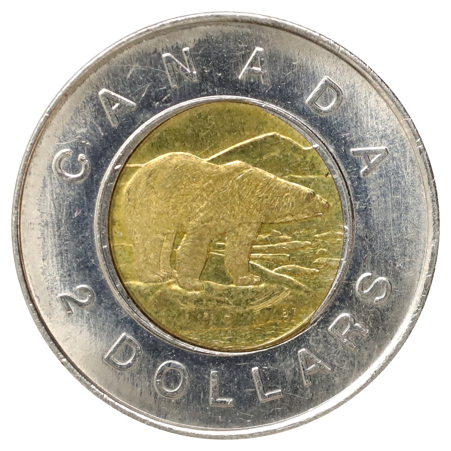 ERROR 1996 Canada Two Dollar (Struck Off Centre)