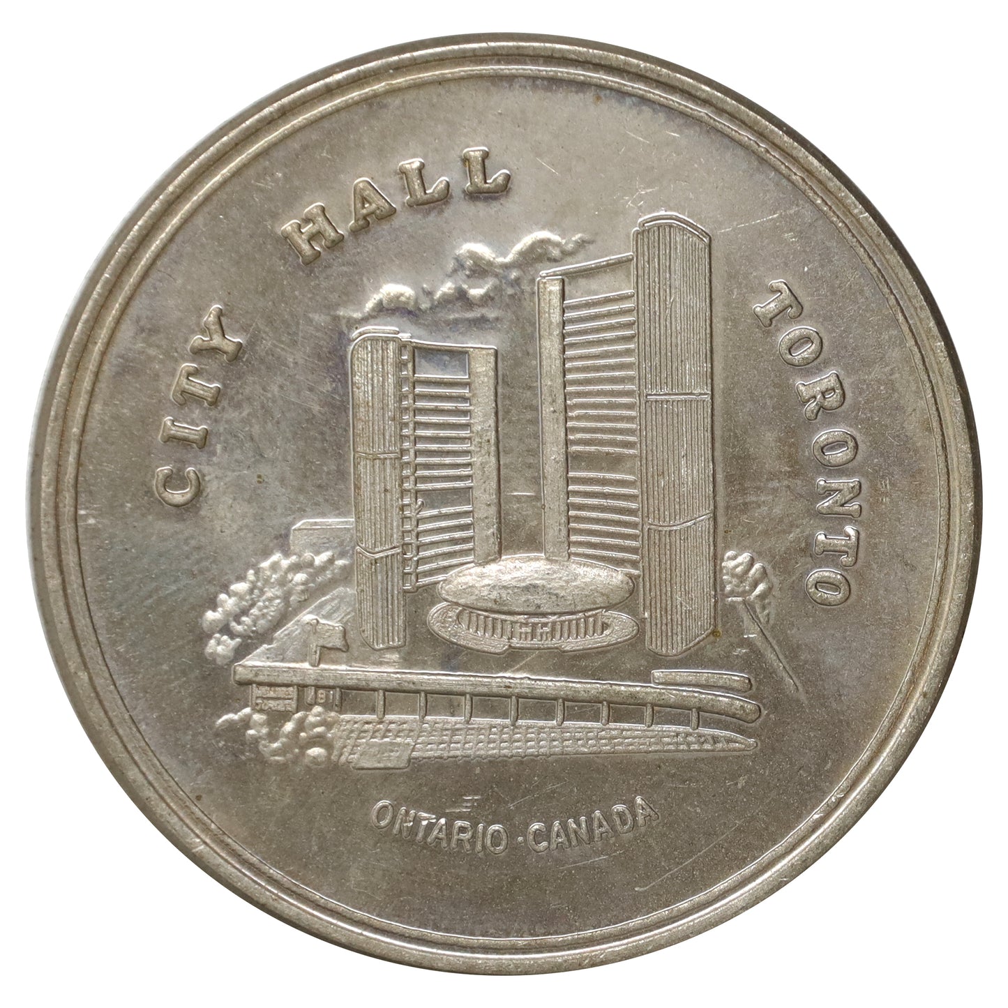 Post-1965 Toronto, ON, "Presented on Occasion to Visit City Hall" Souvenir Medallion