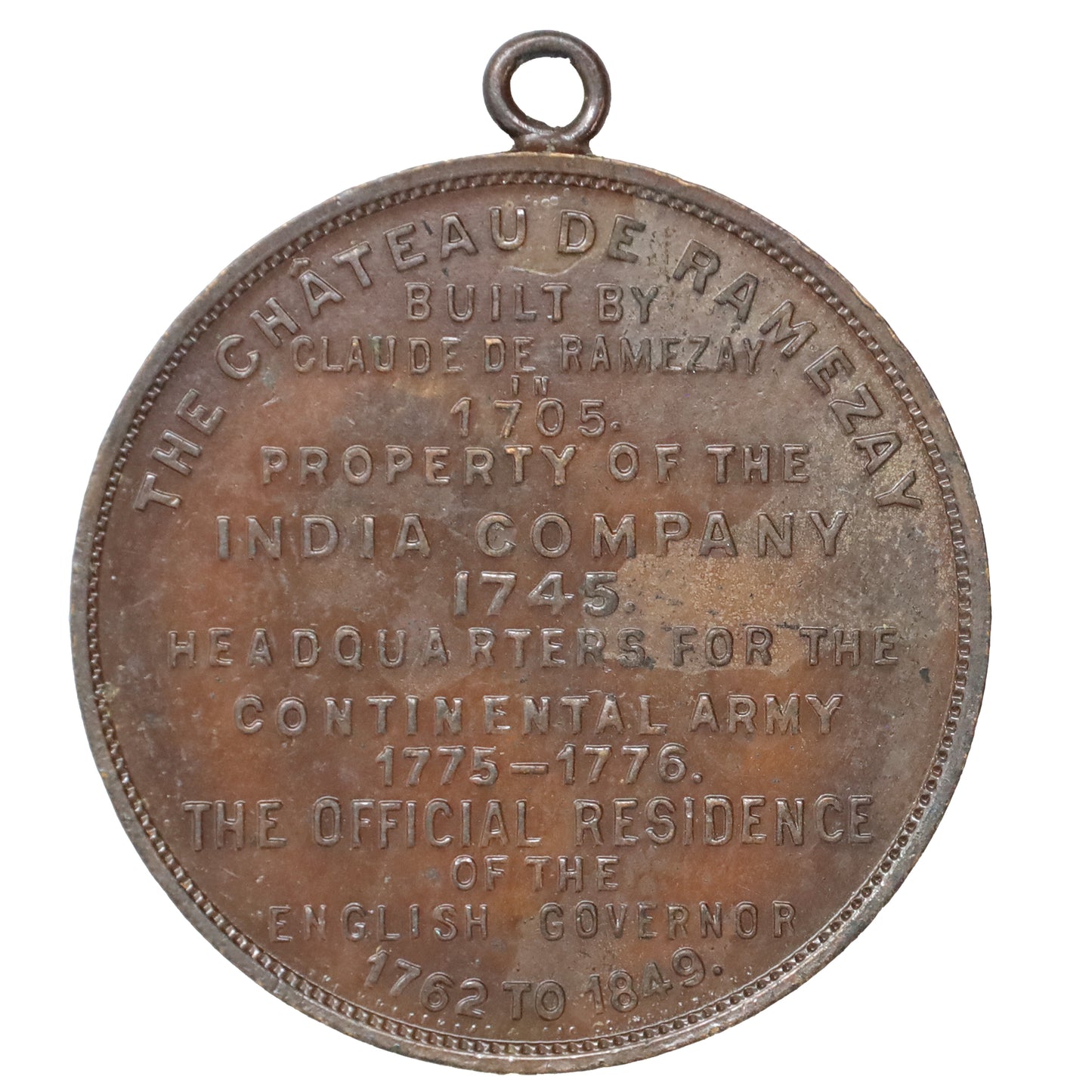 Victorian Chateau Ramezay Souvenir Medallion
