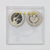Pair of 1997 Japan Souvenir Medallions, Osaka Castle & Todai-ji Temple, 2pcs