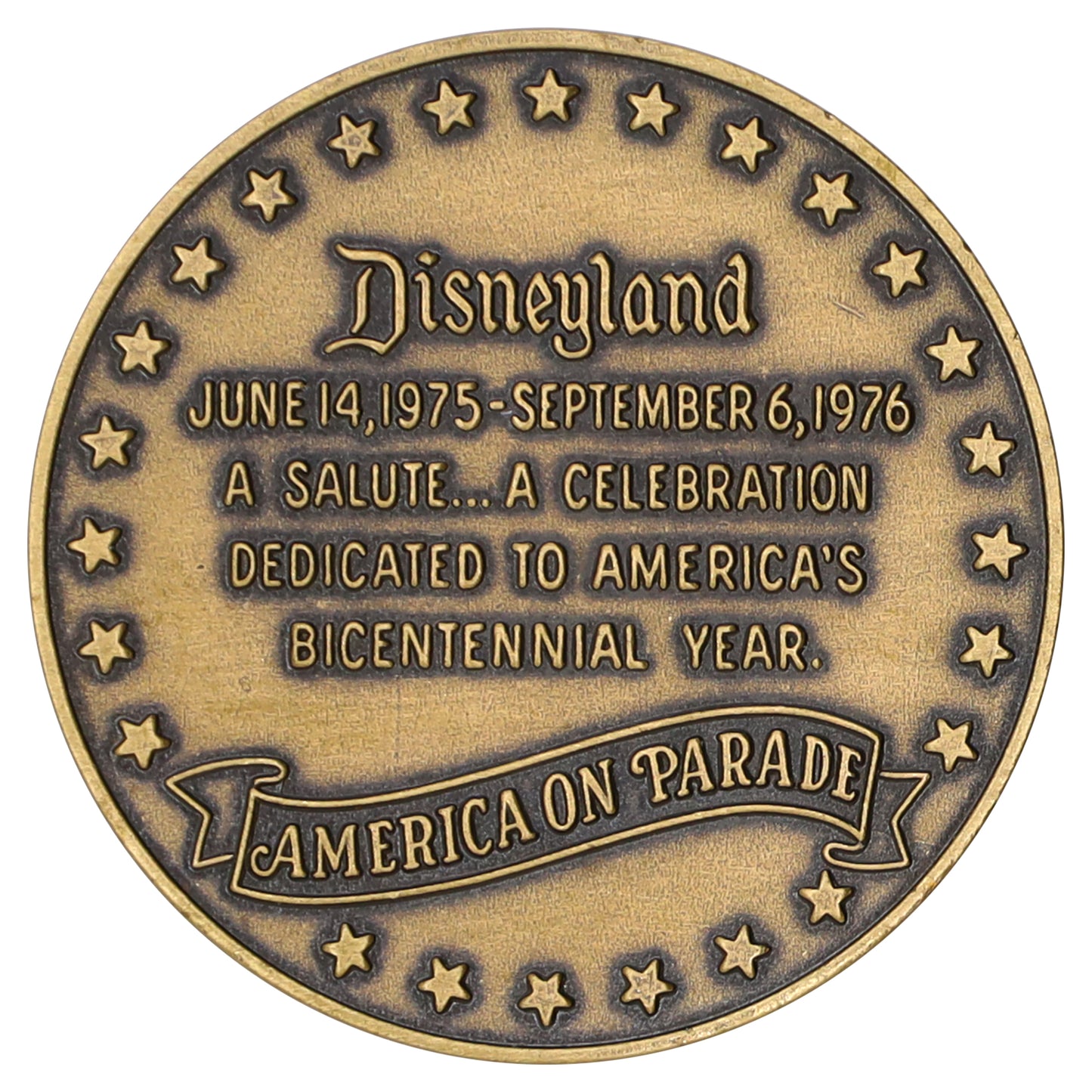 1976 USA Bicentennial Disneyland "America on Parade" Commemorative Medallion (minor wear)