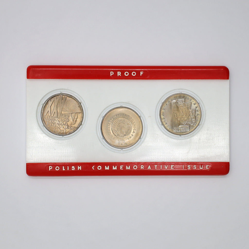 1970 Poland 3-Coin Proof Commemorative Issue in Holder (issues)