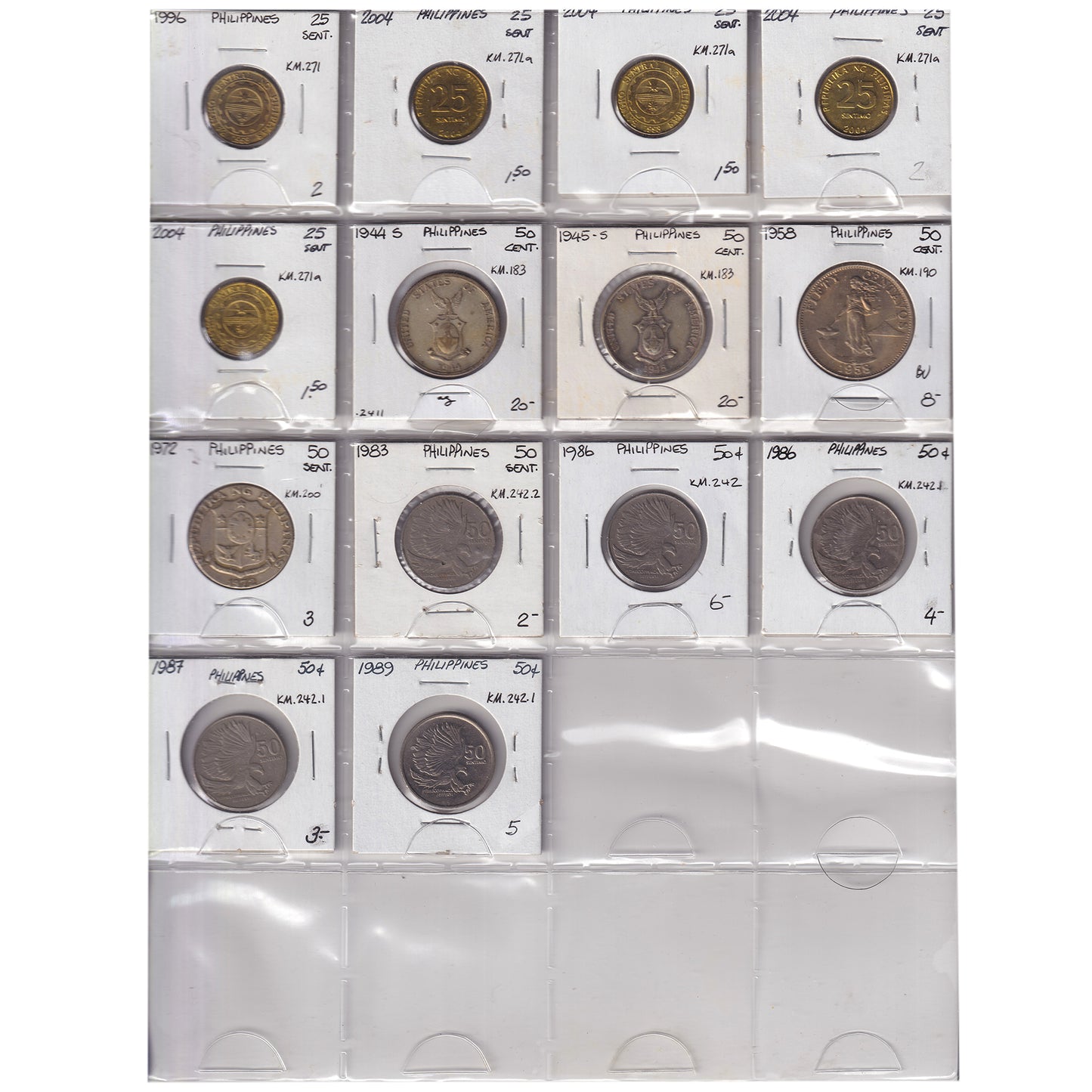 Group Lot of 54x 1903-2005 Philippines Decimal, 54pcs