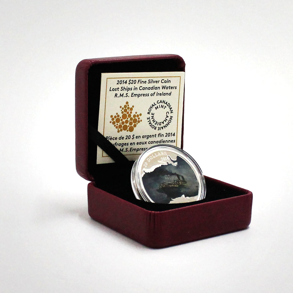 2014 $20 Lost Ships in Canadian Waters: Empress of Ireland Silver w/Info Booklet (No Tax)