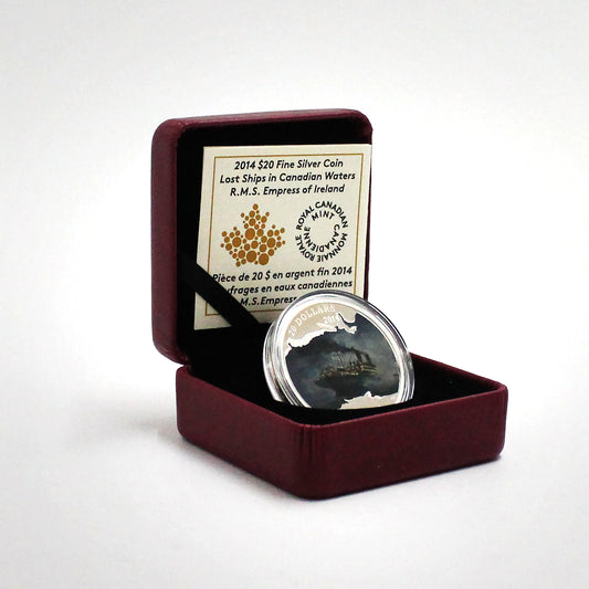 2014 $20 Lost Ships in Canadian Waters: Empress of Ireland Silver w/Info Booklet (No Tax)