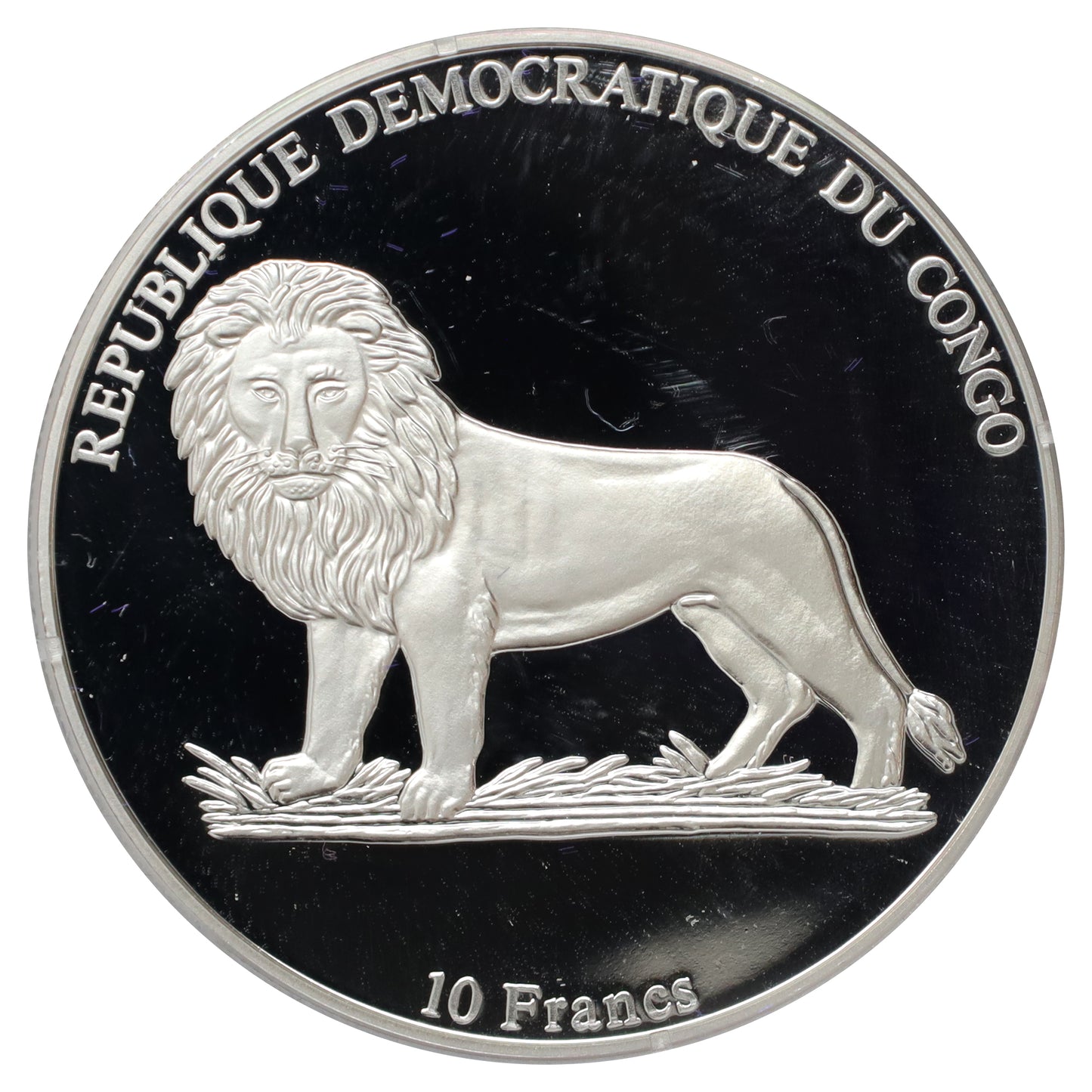 Congo 2002 Benz Patent-Motorwagen 10 Francs .999 Fine Silver Coin (No Tax) Issues