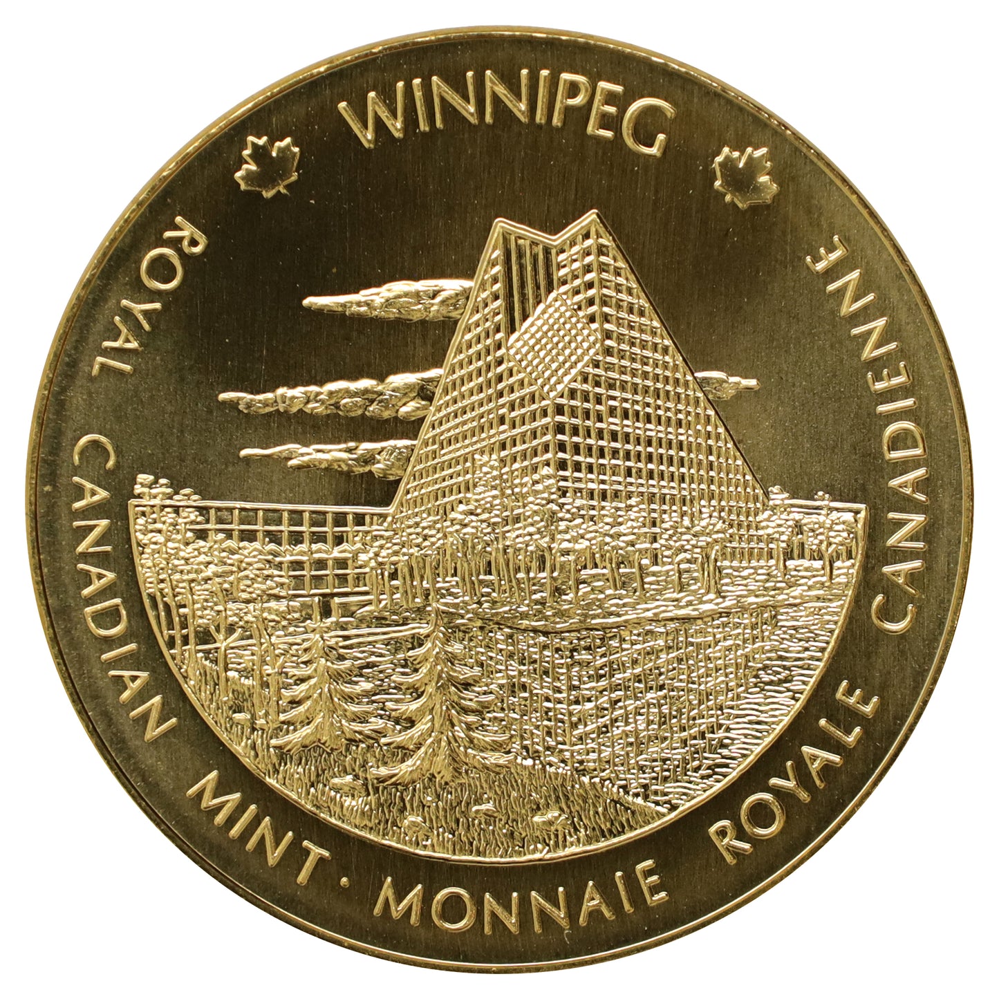 Royal Canadian Mint Ottawa Winnipeg Brass Token in Case